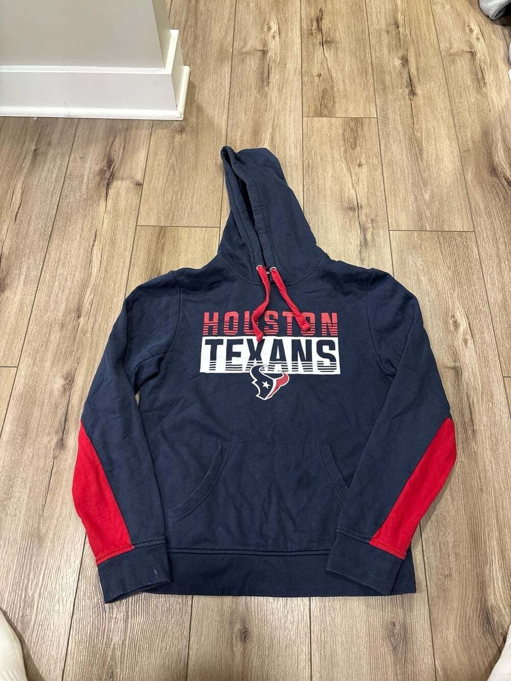 NFL Team Apparel Houston Texans Navy/Red Graphic Pullover Hoodie Size Small